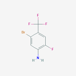 molecular formula C7H4BrF4N B2981955 5-Bromo-2-fluoro-4-(trifluoromethyl)aniline CAS No. 1807257-70-0