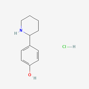 molecular formula C11H16ClNO B2981956 4-(Piperidin-2-yl)phenol hydrochloride CAS No. 1892523-89-5