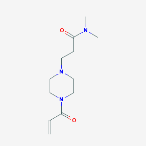 molecular formula C12H21N3O2 B2981958 N,N-Dimethyl-3-(4-prop-2-enoylpiperazin-1-yl)propanamide CAS No. 2179724-15-1