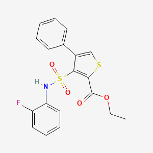 Ethyl 3-[(2-fluorophenyl)sulfamoyl]-4-phenylthiophene-2-carboxylate