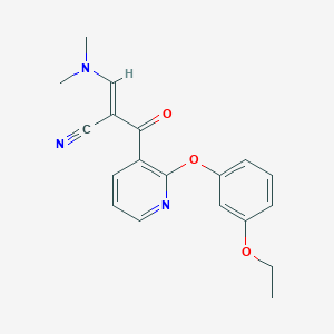 (E)-3-(dimethylamino)-2-{[2-(3-ethoxyphenoxy)-3-pyridinyl]carbonyl}-2-propenenitrile