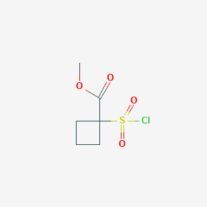 molecular formula C6H9ClO4S B2981970 Methyl 1-(chlorosulfonyl)cyclobutane-1-carboxylate CAS No. 1909305-18-5