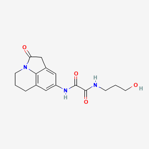molecular formula C16H19N3O4 B2981974 N1-(3-羟丙基)-N2-(2-氧代-2,4,5,6-四氢-1H-吡咯并[3,2,1-ij]喹啉-8-基)草酰胺 CAS No. 898411-22-8