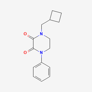 molecular formula C15H18N2O2 B2981976 1-(Cyclobutylmethyl)-4-phenylpiperazine-2,3-dione CAS No. 2380173-97-5