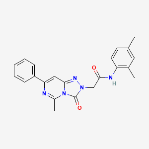 molecular formula C22H21N5O2 B2981984 N-(2,4-二甲基苯基)-2-(5-甲基-3-氧代-7-苯基[1,2,4]三唑并[4,3-c]嘧啶-2(3H)-基)乙酰胺 CAS No. 1251683-93-8