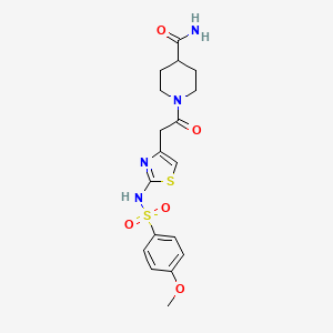 1-(2-(2-(4-Methoxyphenylsulfonamido)thiazol-4-yl)acetyl)piperidine-4-carboxamide