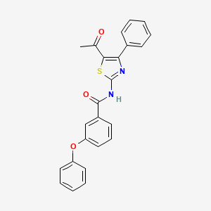 molecular formula C24H18N2O3S B2981987 N-(5-乙酰基-4-苯基-1,3-噻唑-2-基)-3-苯氧基苯甲酰胺 CAS No. 378189-46-9