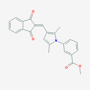 molecular formula C24H19NO4 B298199 methyl 3-{3-[(1,3-dioxo-1,3-dihydro-2H-inden-2-ylidene)methyl]-2,5-dimethyl-1H-pyrrol-1-yl}benzoate 