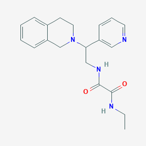 molecular formula C20H24N4O2 B2981998 N1-(2-(3,4-二氢异喹啉-2(1H)-基)-2-(吡啶-3-基)乙基)-N2-乙基草酰胺 CAS No. 904271-86-9