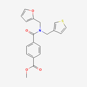 Methyl 4-((furan-2-ylmethyl)(thiophen-3-ylmethyl)carbamoyl)benzoate