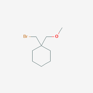 molecular formula C9H17BrO B2982001 1-(Bromomethyl)-1-(methoxymethyl)cyclohexane CAS No. 1482057-87-3