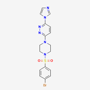3-(4-((4-bromophenyl)sulfonyl)piperazin-1-yl)-6-(1H-imidazol-1-yl)pyridazine