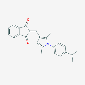 molecular formula C25H23NO2 B298201 2-{[1-(4-isopropylphenyl)-2,5-dimethyl-1H-pyrrol-3-yl]methylene}-1H-indene-1,3(2H)-dione 