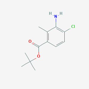 molecular formula C12H16ClNO2 B2982011 Tert-butyl 3-amino-4-chloro-2-methylbenzoate CAS No. 2248317-97-5