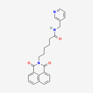 molecular formula C24H23N3O3 B2982019 6-(1,3-dioxo-1H-benzo[de]isoquinolin-2(3H)-yl)-N-(pyridin-3-ylmethyl)hexanamide CAS No. 488853-70-9