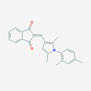 molecular formula C24H21NO2 B298202 2-{[1-(2,4-dimethylphenyl)-2,5-dimethyl-1H-pyrrol-3-yl]methylidene}-1H-indene-1,3(2H)-dione 