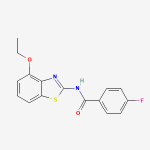 molecular formula C16H13FN2O2S B2982020 N-(4-ethoxy-1,3-benzothiazol-2-yl)-4-fluorobenzamide CAS No. 313661-96-0