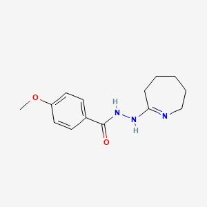4-methoxy-N'-(3,4,5,6-tetrahydro-2H-azepin-7-yl)benzohydrazide