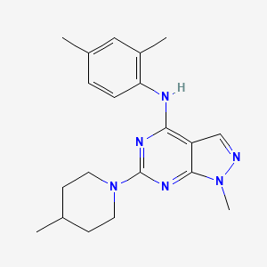 molecular formula C20H26N6 B2982032 N-(2,4-dimethylphenyl)-1-methyl-6-(4-methylpiperidin-1-yl)-1H-pyrazolo[3,4-d]pyrimidin-4-amine CAS No. 887467-02-9