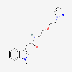 2-(1-methyl-1H-indol-3-yl)-N-{2-[2-(1H-pyrazol-1-yl)ethoxy]ethyl}acetamide