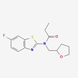 N-(6-fluorobenzo[d]thiazol-2-yl)-N-((tetrahydrofuran-2-yl)methyl)propionamide