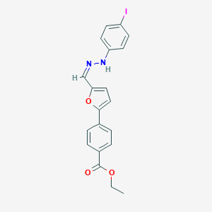 molecular formula C20H17IN2O3 B298204 Ethyl 4-{5-[2-(4-iodophenyl)carbohydrazonoyl]-2-furyl}benzoate 