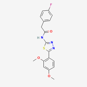 N-(5-(2,4-dimethoxyphenyl)-1,3,4-thiadiazol-2-yl)-2-(4-fluorophenyl)acetamide