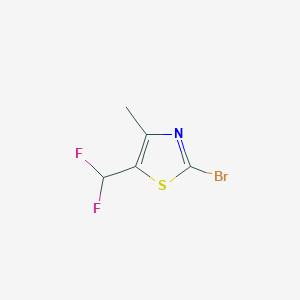 molecular formula C5H4BrF2NS B2982047 2-Bromo-5-(difluoromethyl)-4-methylthiazole CAS No. 1785556-41-3