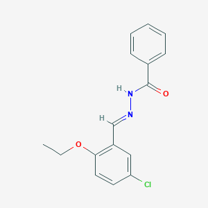molecular formula C16H15ClN2O2 B298205 N'-(5-chloro-2-ethoxybenzylidene)benzohydrazide 