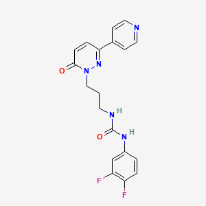 molecular formula C19H17F2N5O2 B2982056 1-(3,4-difluorophenyl)-3-(3-(6-oxo-3-(pyridin-4-yl)pyridazin-1(6H)-yl)propyl)urea CAS No. 1105208-76-1