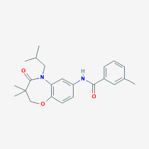 N-(5-isobutyl-3,3-dimethyl-4-oxo-2,3,4,5-tetrahydrobenzo[b][1,4]oxazepin-7-yl)-3-methylbenzamide