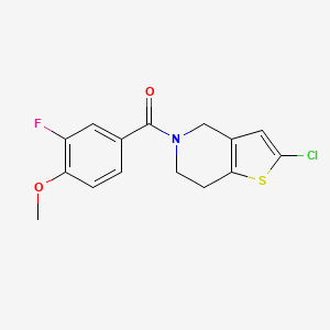 (2-chloro-6,7-dihydrothieno[3,2-c]pyridin-5(4H)-yl)(3-fluoro-4-methoxyphenyl)methanone