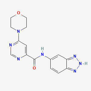 molecular formula C15H15N7O2 B2982059 N-(1H-benzo[d][1,2,3]triazol-5-yl)-6-morpholinopyrimidine-4-carboxamide CAS No. 1903461-53-9