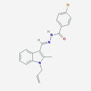 molecular formula C20H18BrN3O B298206 N'-[(1-allyl-2-methyl-1H-indol-3-yl)methylene]-4-bromobenzohydrazide 