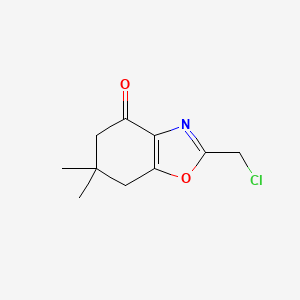 molecular formula C10H12ClNO2 B2982071 2-(chloromethyl)-6,6-dimethyl-6,7-dihydrobenzo[d]oxazol-4(5H)-one CAS No. 201024-66-0