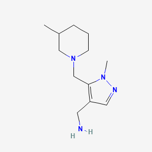 [1-Methyl-5-[(3-methylpiperidin-1-yl)methyl]pyrazol-4-yl]methanamine