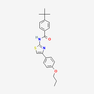 molecular formula C23H26N2O2S B2982086 4-tert-butyl-N-[4-(4-propoxyphenyl)-1,3-thiazol-2-yl]benzamide CAS No. 476208-67-0