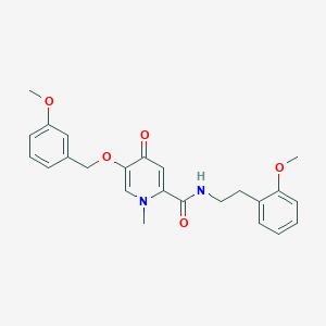 molecular formula C24H26N2O5 B2982091 5-((3-methoxybenzyl)oxy)-N-(2-methoxyphenethyl)-1-methyl-4-oxo-1,4-dihydropyridine-2-carboxamide CAS No. 1021211-90-4
