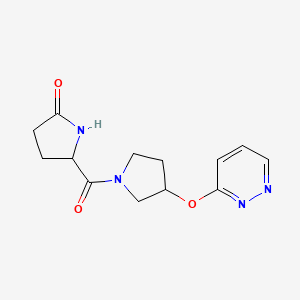 5-(3-(Pyridazin-3-yloxy)pyrrolidine-1-carbonyl)pyrrolidin-2-one