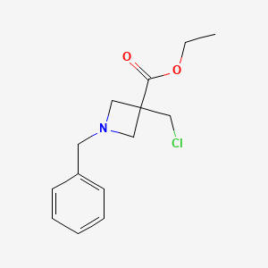 molecular formula C14H18ClNO2 B2982131 Ethyl 1-benzyl-3-(chloromethyl)azetidine-3-carboxylate CAS No. 137266-85-4