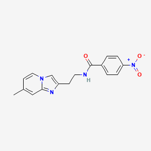 molecular formula C17H16N4O3 B2982133 N-(2-(7-methylimidazo[1,2-a]pyridin-2-yl)ethyl)-4-nitrobenzamide CAS No. 868977-84-8