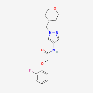 2-(2-fluorophenoxy)-N-(1-((tetrahydro-2H-pyran-4-yl)methyl)-1H-pyrazol-4-yl)acetamide