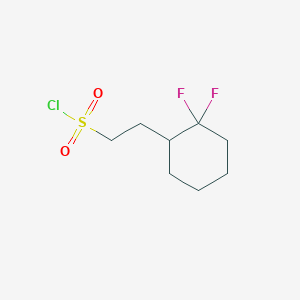 molecular formula C8H13ClF2O2S B2982137 2-(2,2-二氟环己基)乙烷-1-磺酰氯 CAS No. 1781627-65-3