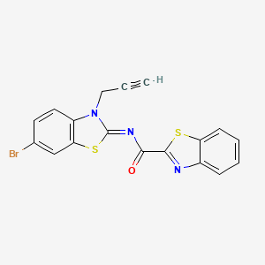molecular formula C18H10BrN3OS2 B2982188 (Z)-N-(6-bromo-3-(prop-2-yn-1-yl)benzo[d]thiazol-2(3H)-ylidene)benzo[d]thiazole-2-carboxamide CAS No. 865181-28-8