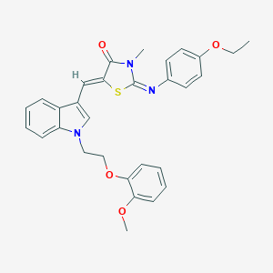 molecular formula C30H29N3O4S B298221 2-[(4-ethoxyphenyl)imino]-5-({1-[2-(2-methoxyphenoxy)ethyl]-1H-indol-3-yl}methylene)-3-methyl-1,3-thiazolidin-4-one 