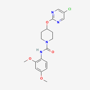 molecular formula C18H21ClN4O4 B2982210 4-(5-Chloropyrimidin-2-yl)oxy-N-(2,4-dimethoxyphenyl)piperidine-1-carboxamide CAS No. 2415564-60-0