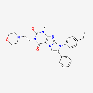 8-(4-ethylphenyl)-1-methyl-3-(2-morpholinoethyl)-7-phenyl-1H-imidazo[2,1-f]purine-2,4(3H,8H)-dione