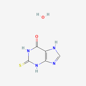 molecular formula C5H6N4O2S B2982243 2-Thio-6-hydroxypurine hydrate CAS No. 213696-55-0