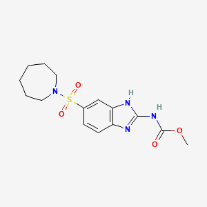 methyl N-[5-(1-azepanylsulfonyl)-1H-1,3-benzimidazol-2-yl]carbamate