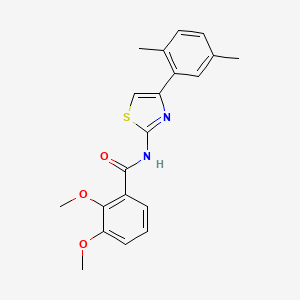 molecular formula C20H20N2O3S B2982257 N-[4-(2,5-dimethylphenyl)-1,3-thiazol-2-yl]-2,3-dimethoxybenzamide CAS No. 941994-95-2
